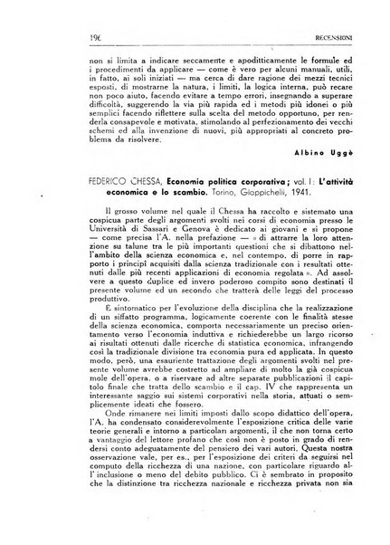 Statistica edita, sotto gli auspici delle Università di Bologna, Padova e Palermo, dalla Scuola di Perfezionamento in discipline corporative dell'Università di Ferrara