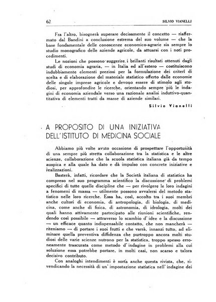 Statistica edita, sotto gli auspici delle Università di Bologna, Padova e Palermo, dalla Scuola di Perfezionamento in discipline corporative dell'Università di Ferrara