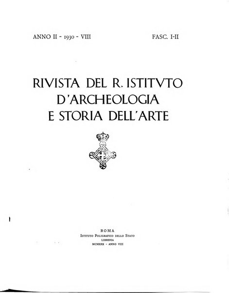 Rivista del R. Istituto d'archeologia e storia dell'arte