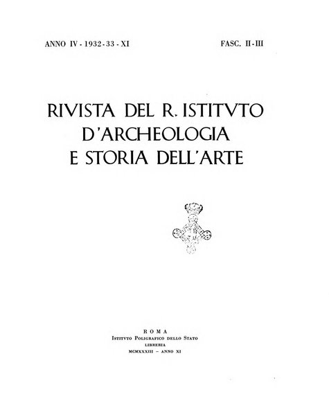 Rivista del R. Istituto d'archeologia e storia dell'arte