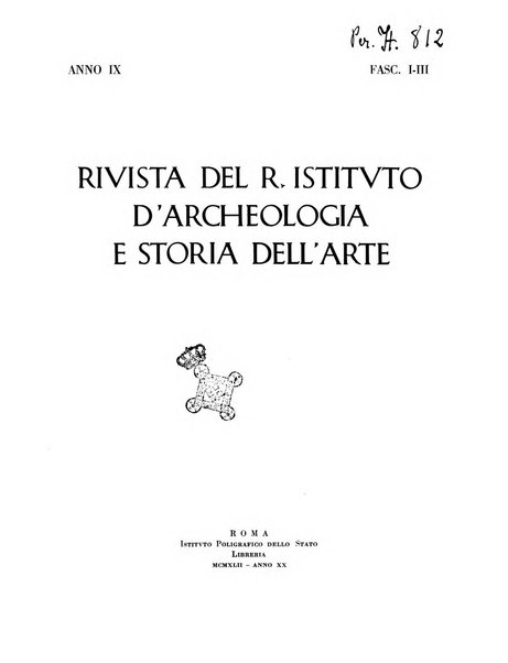 Rivista del R. Istituto d'archeologia e storia dell'arte