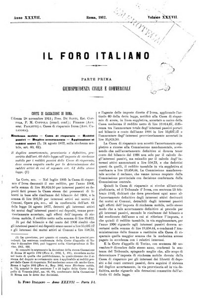 Il foro italiano raccolta generale di giurisprudenza civile, commerciale, penale, amministrativa