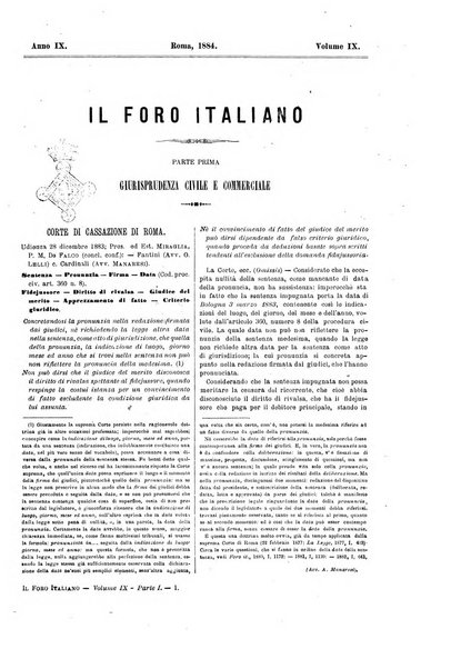 Il foro italiano raccolta generale di giurisprudenza civile, commerciale, penale, amministrativa