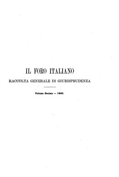 Il foro italiano raccolta generale di giurisprudenza civile, commerciale, penale, amministrativa