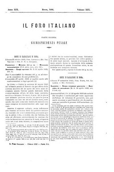 Il foro italiano raccolta generale di giurisprudenza civile, commerciale, penale, amministrativa