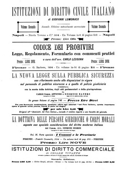 Il foro italiano raccolta generale di giurisprudenza civile, commerciale, penale, amministrativa