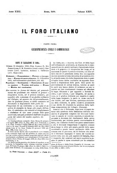 Il foro italiano raccolta generale di giurisprudenza civile, commerciale, penale, amministrativa