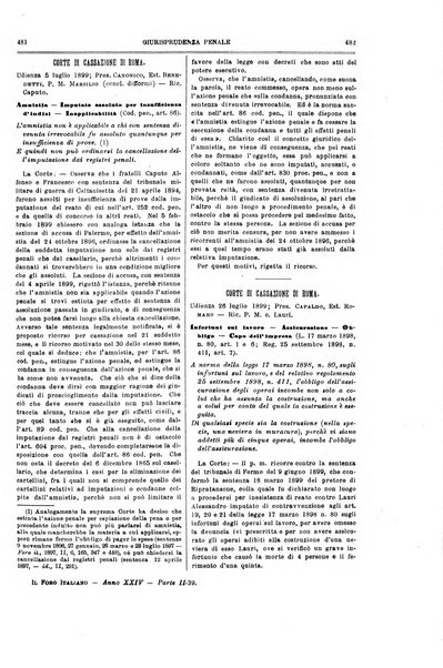 Il foro italiano raccolta generale di giurisprudenza civile, commerciale, penale, amministrativa