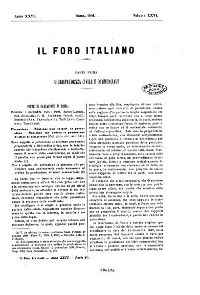 Il foro italiano raccolta generale di giurisprudenza civile, commerciale, penale, amministrativa