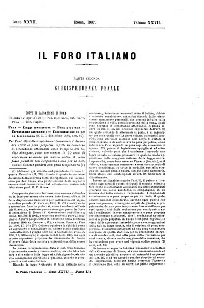 Il foro italiano raccolta generale di giurisprudenza civile, commerciale, penale, amministrativa