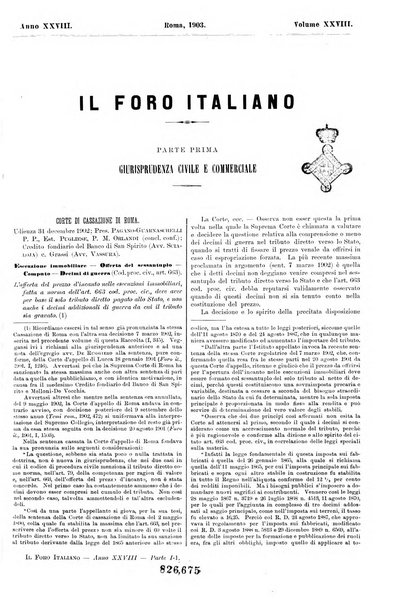 Il foro italiano raccolta generale di giurisprudenza civile, commerciale, penale, amministrativa