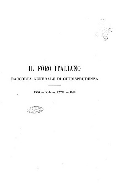 Il foro italiano raccolta generale di giurisprudenza civile, commerciale, penale, amministrativa