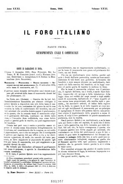 Il foro italiano raccolta generale di giurisprudenza civile, commerciale, penale, amministrativa