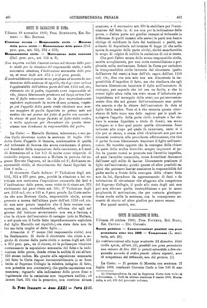 Il foro italiano raccolta generale di giurisprudenza civile, commerciale, penale, amministrativa