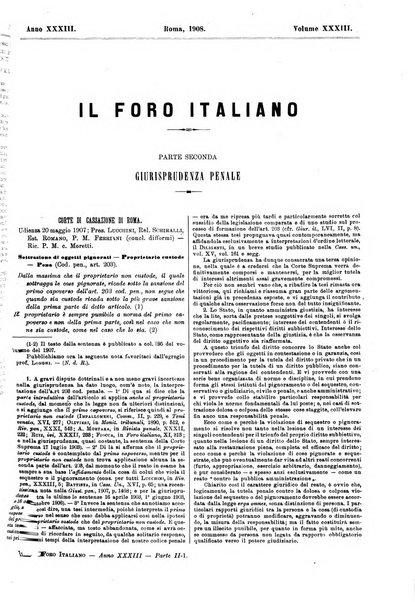 Il foro italiano raccolta generale di giurisprudenza civile, commerciale, penale, amministrativa