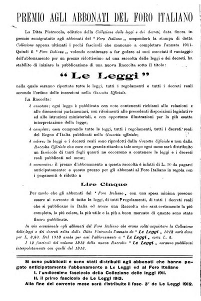 Il foro italiano raccolta generale di giurisprudenza civile, commerciale, penale, amministrativa