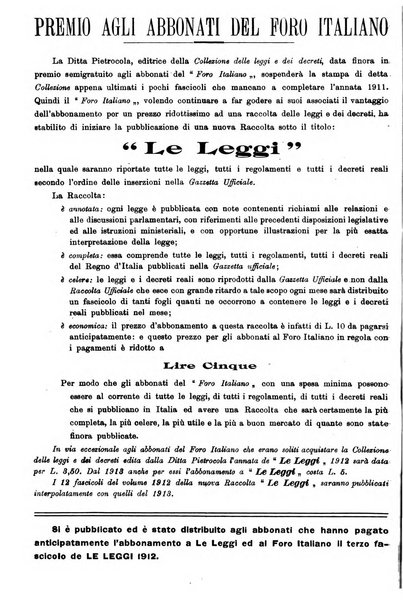 Il foro italiano raccolta generale di giurisprudenza civile, commerciale, penale, amministrativa