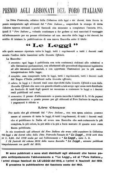 Il foro italiano raccolta generale di giurisprudenza civile, commerciale, penale, amministrativa