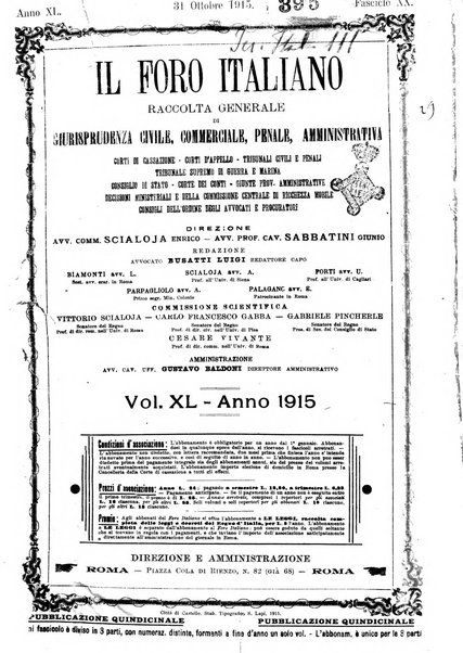 Il foro italiano raccolta generale di giurisprudenza civile, commerciale, penale, amministrativa