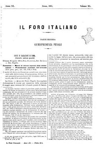 Il foro italiano raccolta generale di giurisprudenza civile, commerciale, penale, amministrativa