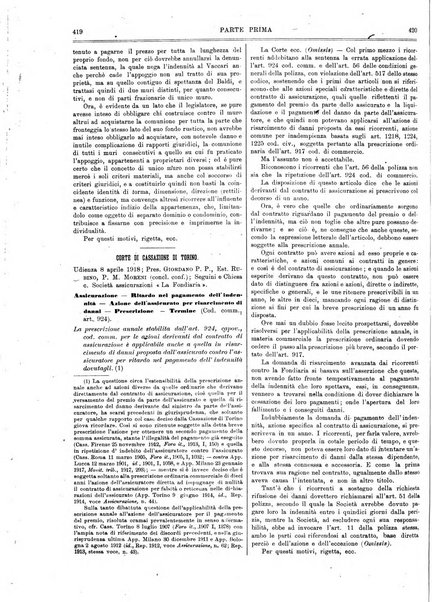 Il foro italiano raccolta generale di giurisprudenza civile, commerciale, penale, amministrativa