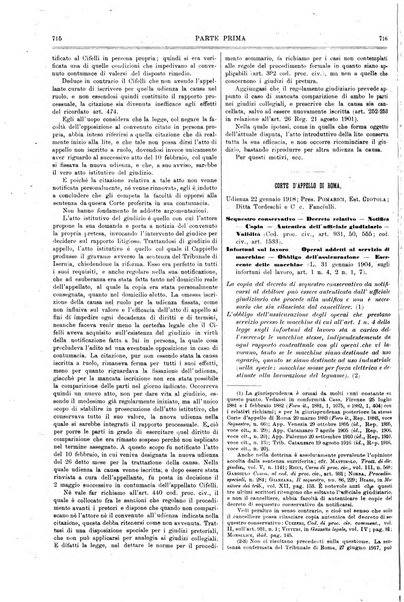 Il foro italiano raccolta generale di giurisprudenza civile, commerciale, penale, amministrativa