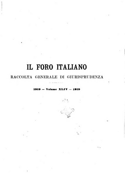 Il foro italiano raccolta generale di giurisprudenza civile, commerciale, penale, amministrativa