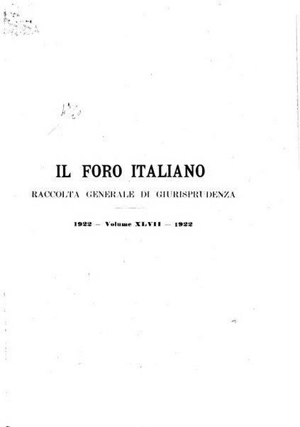 Il foro italiano raccolta generale di giurisprudenza civile, commerciale, penale, amministrativa