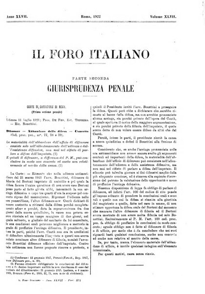 Il foro italiano raccolta generale di giurisprudenza civile, commerciale, penale, amministrativa