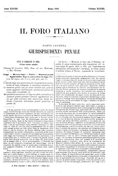 Il foro italiano raccolta generale di giurisprudenza civile, commerciale, penale, amministrativa