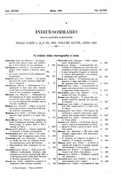 Il foro italiano raccolta generale di giurisprudenza civile, commerciale, penale, amministrativa