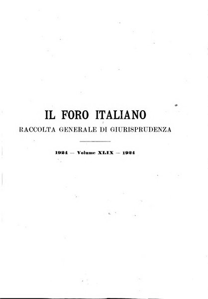 Il foro italiano raccolta generale di giurisprudenza civile, commerciale, penale, amministrativa