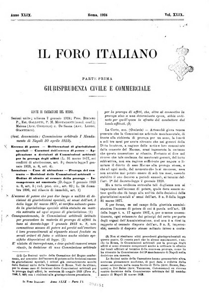 Il foro italiano raccolta generale di giurisprudenza civile, commerciale, penale, amministrativa