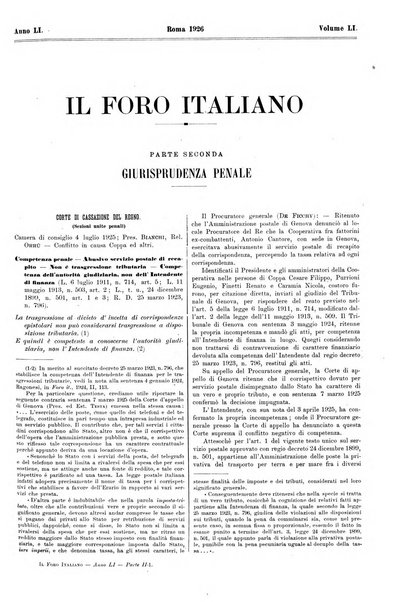 Il foro italiano raccolta generale di giurisprudenza civile, commerciale, penale, amministrativa