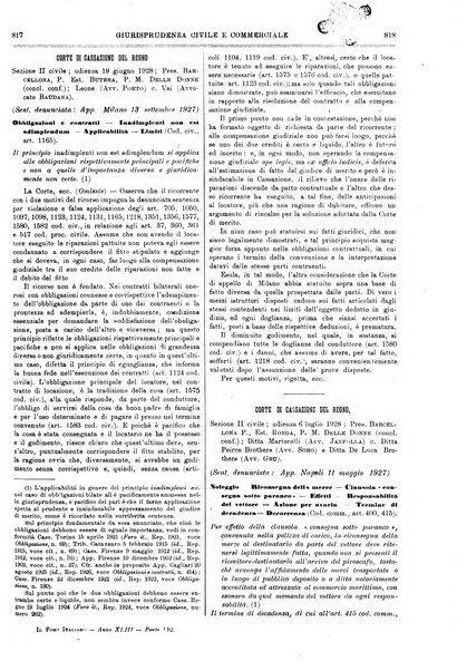 Il foro italiano raccolta generale di giurisprudenza civile, commerciale, penale, amministrativa