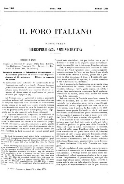 Il foro italiano raccolta generale di giurisprudenza civile, commerciale, penale, amministrativa