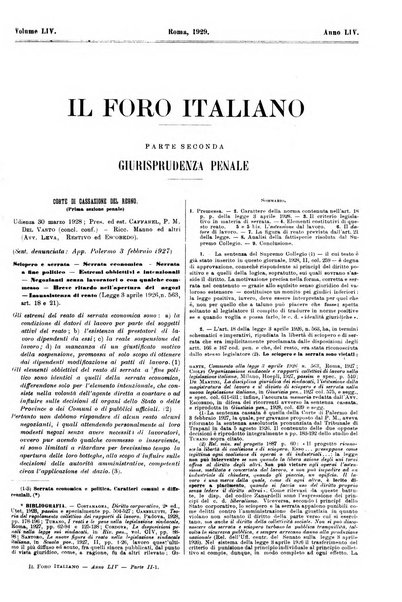 Il foro italiano raccolta generale di giurisprudenza civile, commerciale, penale, amministrativa