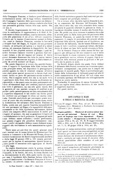 Il foro italiano raccolta generale di giurisprudenza civile, commerciale, penale, amministrativa