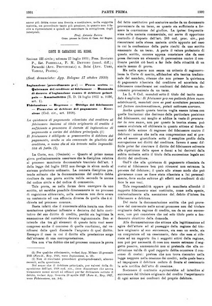 Il foro italiano raccolta generale di giurisprudenza civile, commerciale, penale, amministrativa