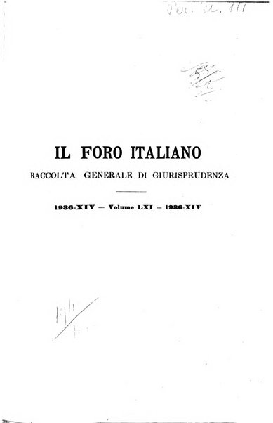 Il foro italiano raccolta generale di giurisprudenza civile, commerciale, penale, amministrativa