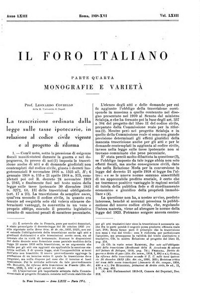 Il foro italiano raccolta generale di giurisprudenza civile, commerciale, penale, amministrativa