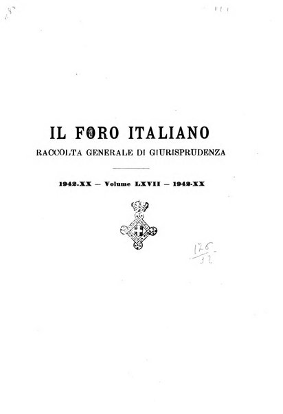 Il foro italiano raccolta generale di giurisprudenza civile, commerciale, penale, amministrativa