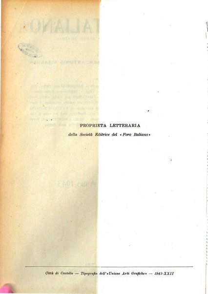 Il foro italiano raccolta generale di giurisprudenza civile, commerciale, penale, amministrativa