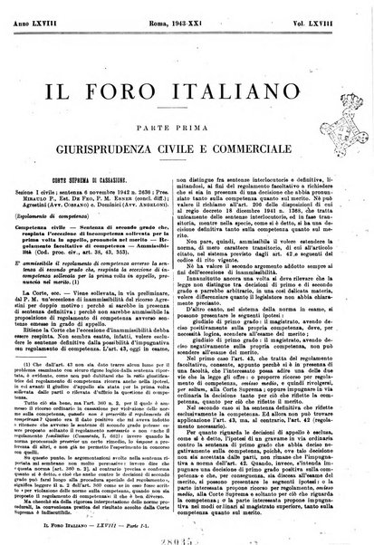 Il foro italiano raccolta generale di giurisprudenza civile, commerciale, penale, amministrativa