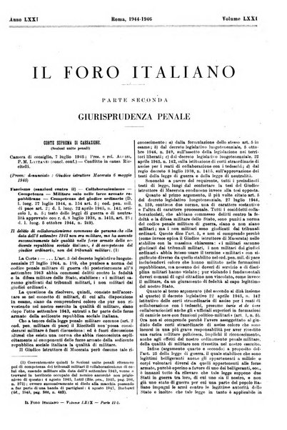 Il foro italiano raccolta generale di giurisprudenza civile, commerciale, penale, amministrativa