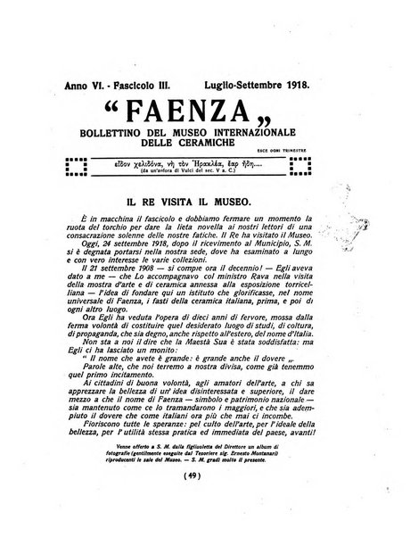 Faenza bollettino del Museo internazionale delle ceramiche