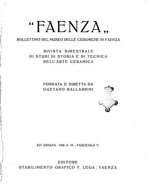 Faenza bollettino del Museo internazionale delle ceramiche