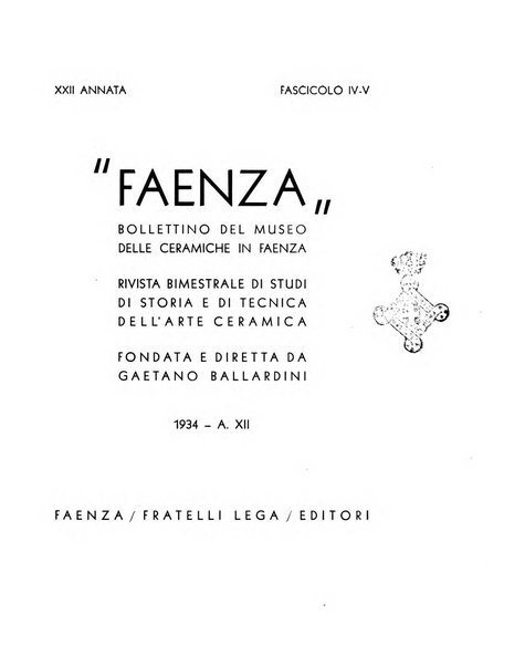 Faenza bollettino del Museo internazionale delle ceramiche