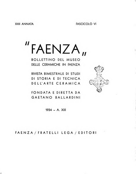 Faenza bollettino del Museo internazionale delle ceramiche