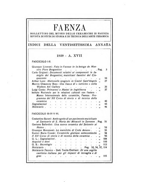 Faenza bollettino del Museo internazionale delle ceramiche